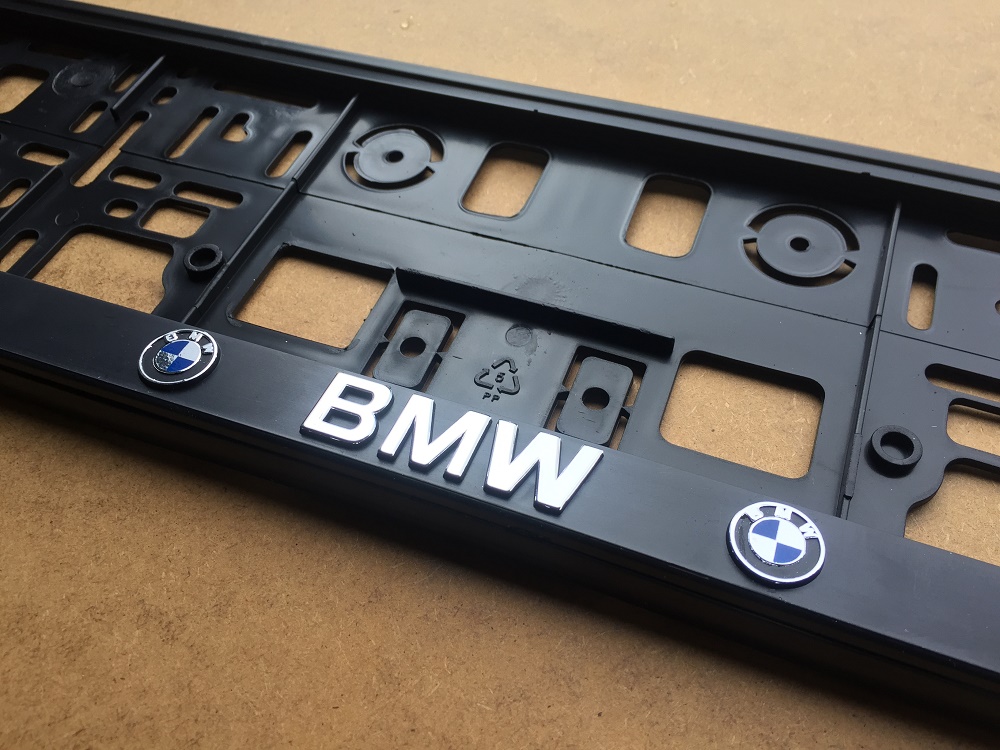 Leeuw hout Stereotype BMW 3D kentekenhouder (2 kleuren logo's) – ROS Trading
